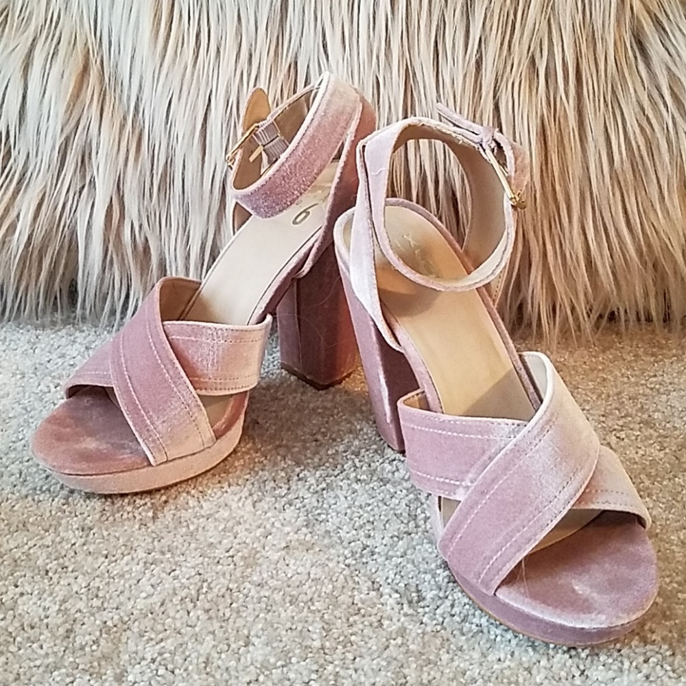 Velvet heels